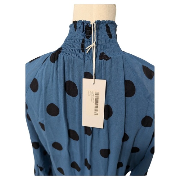 NWT Reformation Valentin Porto Polka Dot Long Dress Size 10 - Picture 8 of 14
